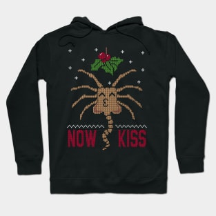 NOW KISS - Ugly Christmas Sweater Hoodie